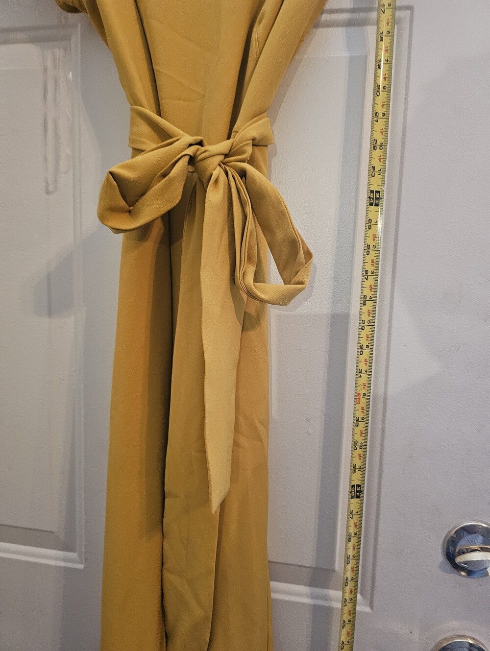 ☀️Lane Bryant Mustard Jumpsuit with Tie Waist ~ Plus size / Curvy 14 - Picture 8 of 10